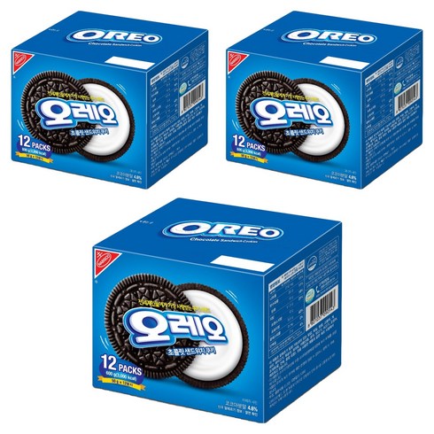 오레오 화이트 샌드위치 쿠키, 600g, 3개