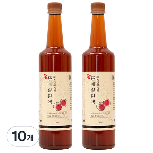 하동감사농원 홍매실원액, 750ml, 10개