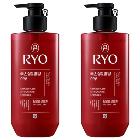 려 함빛 극손상 앤 영양 탈모증상완화 샴푸 플로럴 파우더리향, 480ml, 2개