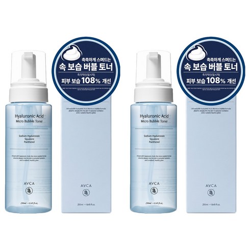 아브카 저분자 히알루론산 속건조 저자극 마이크로 버블 토너, 2개, 250ml