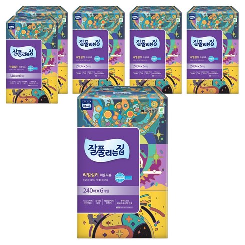 잘풀리는집 천연펄프 미용티슈 2겹, 240매입, 36개