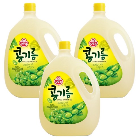 오뚜기 콩기름, 3.6L, 3개