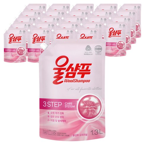 울샴푸 오리지널 리필, 1.3L, 25개