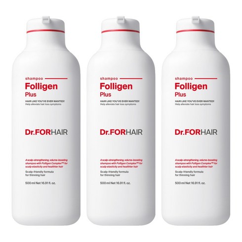 닥터포헤어 폴리젠 플러스 탈모완화 샴푸 모링가꽃향, 500ml, 3개