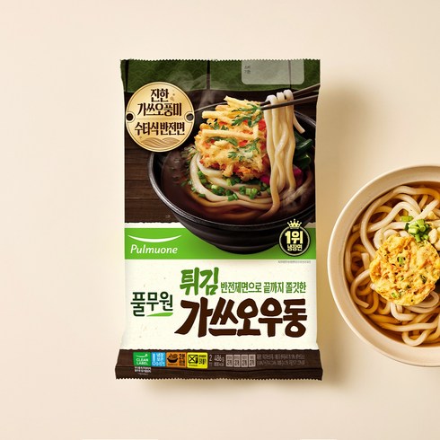 풀무원 튀김가쓰오우동 2인분, 486g, 1개