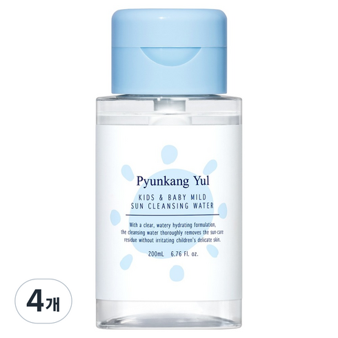편강율 키즈앤베이비 마일드 선 클렌징워터, 4개, 200ml