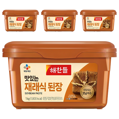 재래식 된장, 1kg, 4개