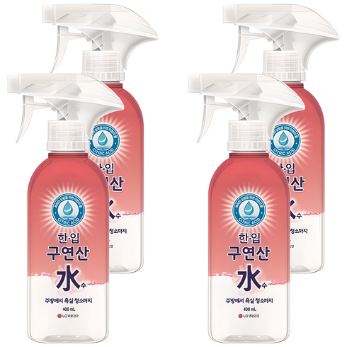 한입 구연산수 분무기형, 400ml, 4개