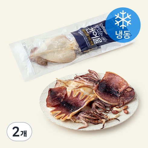 국내산 반건조 오징어 5미 (냉동), 650g, 2개