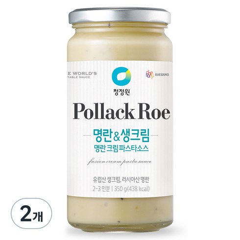 청정원 명란크림 파스타소스, 350g, 2개