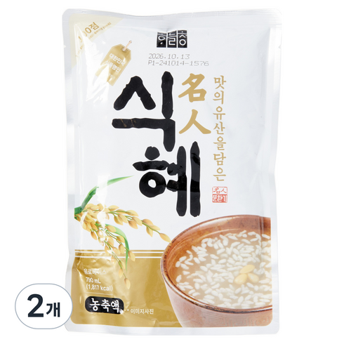 하늘청 식혜 명인 농축액, 790ml, 2개