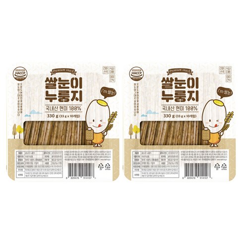 매홍엘앤에프 쌀눈이 누룽지, 330g, 2개