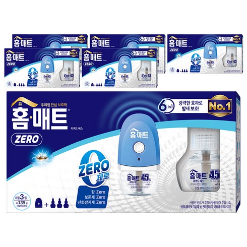 홈매트 리퀴드 제로 에스 히터 + 리필 모기약 29ml X 3p 세트, 6세트