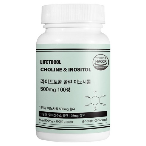 라이프토콜 콜린 이노시톨 500mg, 100정, 1개