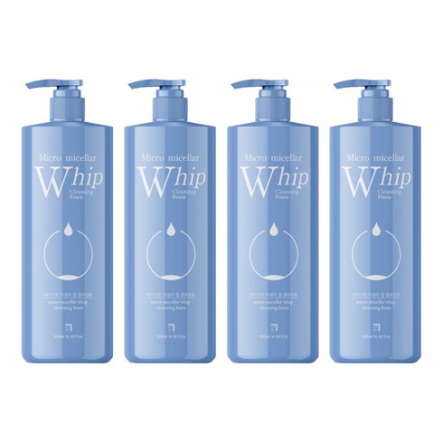 살림백서 마이크로 미셀라 휩 클렌징폼, 500ml, 4개