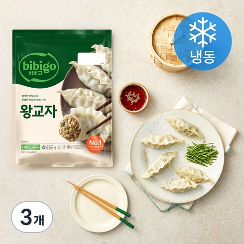 비비고 왕교자 (냉동), 1.4kg, 3개