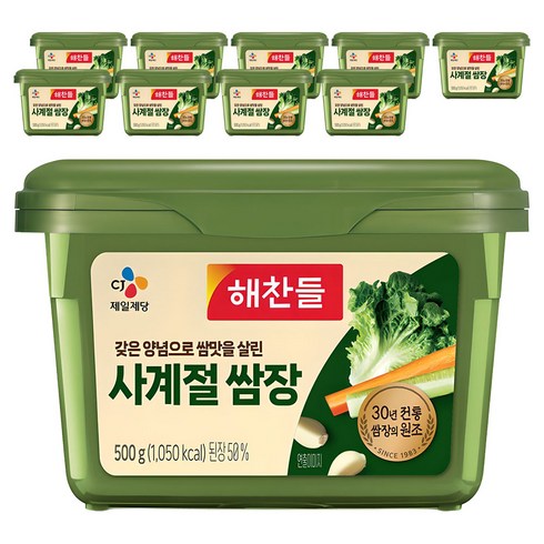 해찬들 사계절 쌈장, 500g, 10개