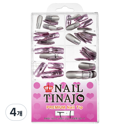 티나조 네일팁 T, T01, 4개