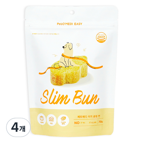 페토메디 이지슬림번 강아지 다이어트 간식, 혼합맛(단호박/치즈), 70g, 4개