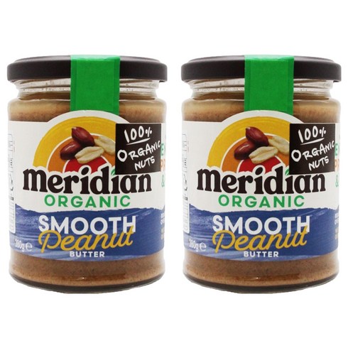 메리디안 100% 유기농 스무드 땅콩버터, 280g, 2개