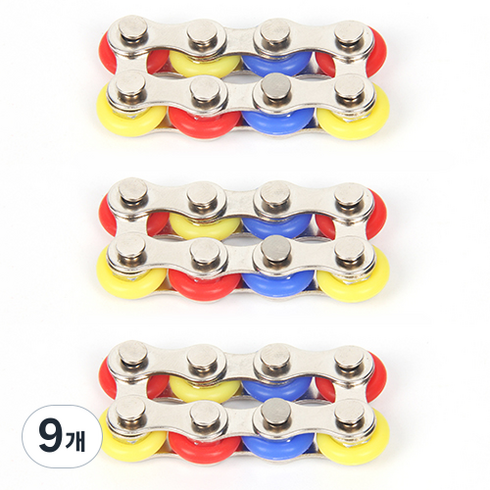 댓츠댓 키덜트 피젯 체인 8구 3p, 혼합색상, 9개