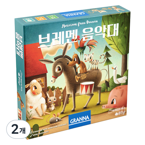공간27 브레인티저스 브레멘 음악대 보드게임, 혼합색상, 2개
