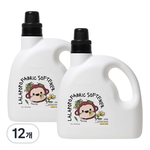 케이맘 랄라포포 유아용 섬유유연제 목련향, 12개, 1.7L