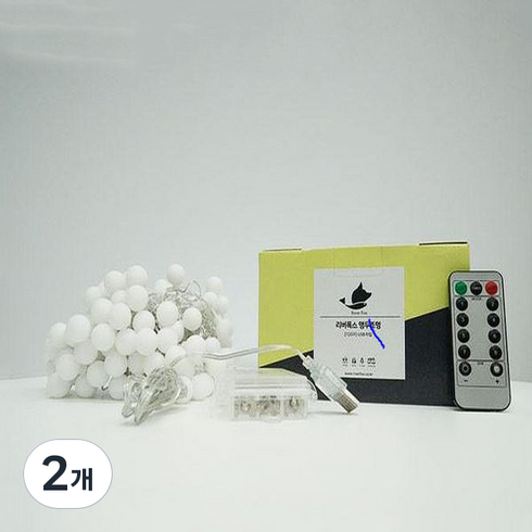 리버폭스 LED THE 큰 앵두전구 12m 120구, 웜화이트, 2개
