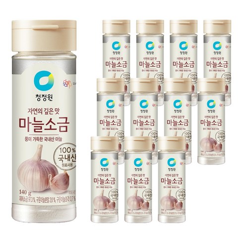 청정원 마늘소금, 140g, 12개