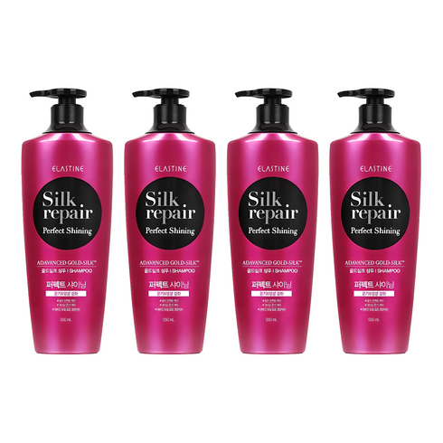 엘라스틴 실크리페어 퍼펙트 샤이닝 골드실크 샴푸, 550ml, 4개