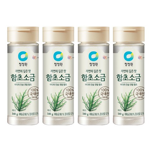 청정원 함초소금, 140g, 4개