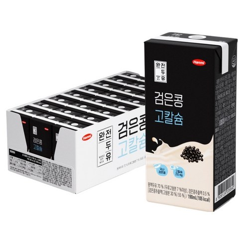 완전두유 검은콩 고칼슘, 190ml, 24개