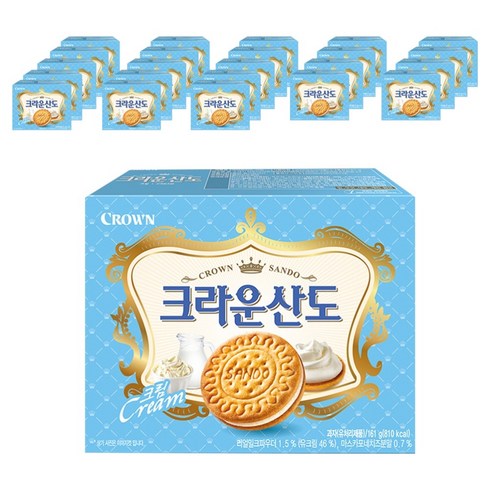크라운산도 크림, 161g, 24개