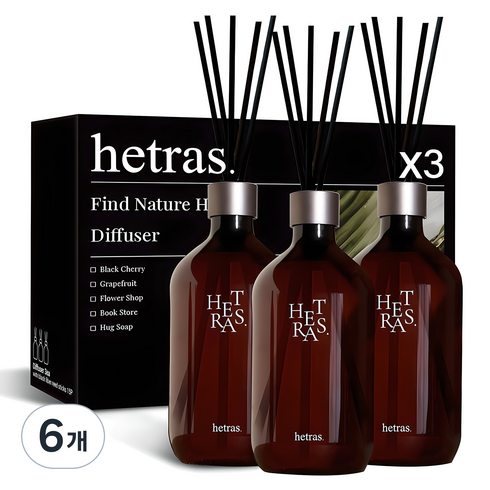 헤트라스 대용량 디퓨저, 퓨어런드리, 6개