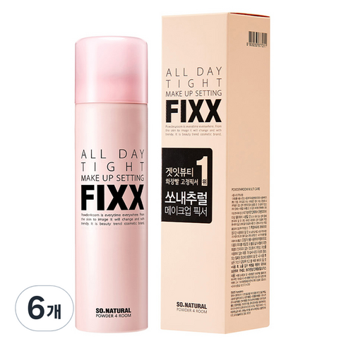쏘내추럴 파우더포룸 올 데이 타이트 메이크업 세팅 픽서, 100ml, 6개
