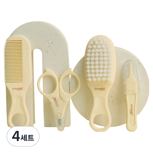 아가방 좋은 우리 아기 그루밍 빗 세트 58S066402, YELLOW, 4세트