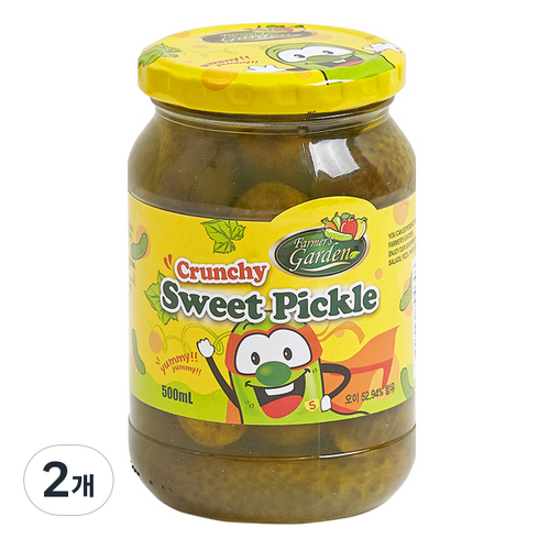 파머스가든 스위트 피클 홀, 520g, 2개