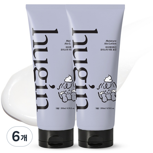 허긴 모이스처 아토 고보습 유아 로션 튜브형 무향, 200ml, 6개