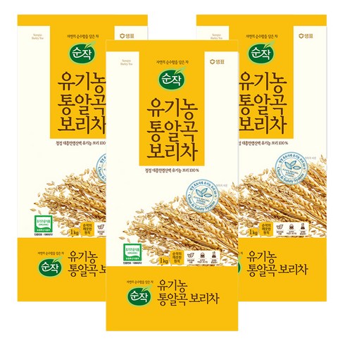 순작 유기농 통알곡 보리차, 1kg, 1개입, 3개