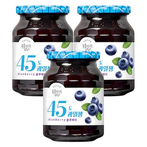 복음자리 45도 과일잼 블루베리, 350g, 3개