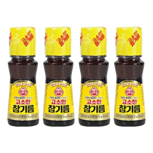 오뚜기 고소한 참기름 병, 55ml, 4개