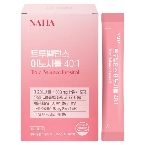 에이치엘비 나티아 트루밸런스 이노시톨 40 : 1 30p, 150g, 1개
