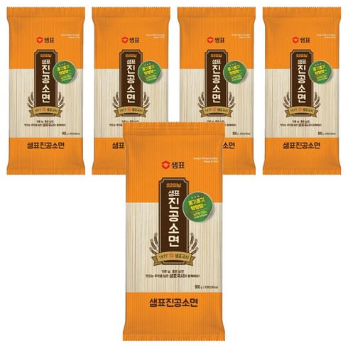 샘표 진공소면, 900g, 5개