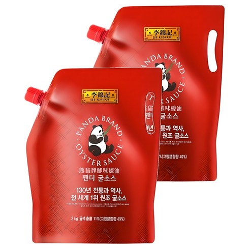 이금기 팬더 굴소스 파우치, 2kg, 2개