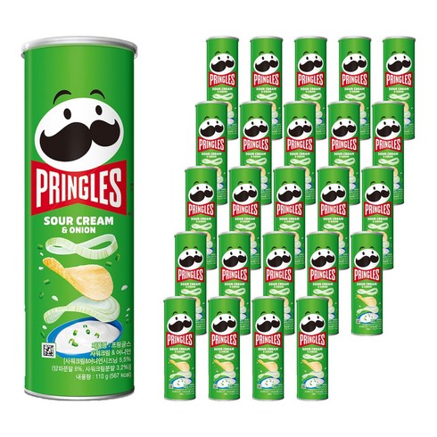 프링글스 사워크림 앤 어니언, 110g, 25개