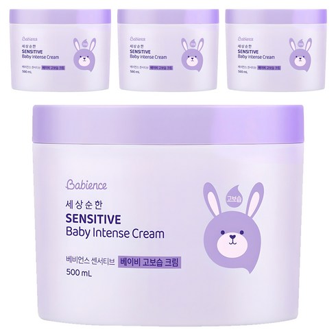 베비언스 세상순한 센서티브 베이비 고보습 크림, 500ml, 4개