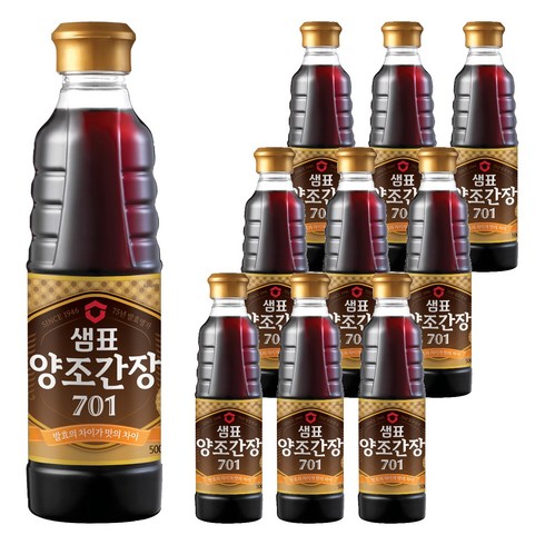 샘표 양조간장 701, 500ml, 10개