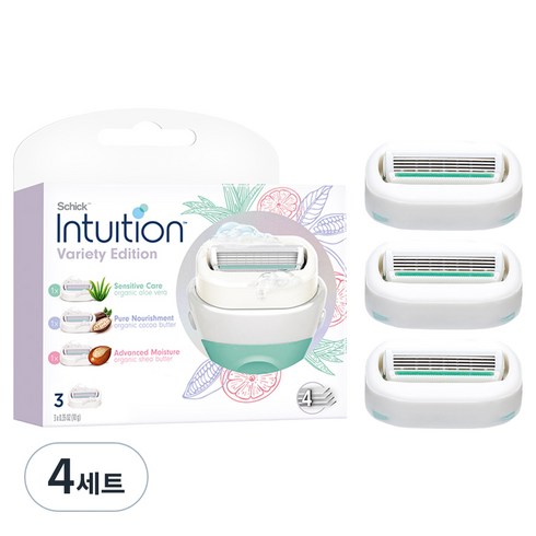 인튜이션 제모날 혼합팩 리필, 3개입, 4세트