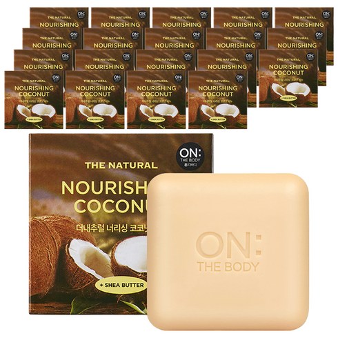 온더바디 더 내추럴 너리싱 비누 코코넛, 90g, 20개