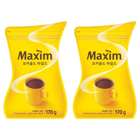 맥심 모카골드 마일드 커피믹스, 170g, 1개입, 2개